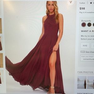 Picture Perfect Burgundy Lace Maxi Lulus Dress